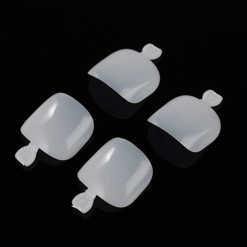 YIMART 500Pcs Fake Toenail Tips Set Nail Art Toe Decoration Full Cover False Toe Nail Tips for DIY Salon Foot Manicure Sticker Tools (Natural) - Image 2